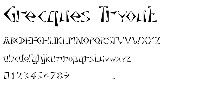 Grecques Tryout font